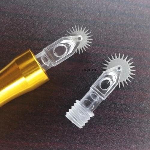 50pcs Roller Needles For Powder Brows Permanent Makeup 3D Embroidery Tattoo Needles Fog Eyebrow Coloring Microblading Needles