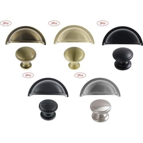 Furniture Handle Door Hardware Pulls Metal Cabinet Knobs Shell Shape Wardrobe Drawer Handles Decorative Door Grips with Screws