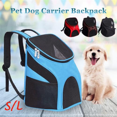 Foldable Pet Backpack Dog Cat Outdoor Travel Carriers Backpack Portable Zipper Mesh Outing Bag рюкзак для кошек