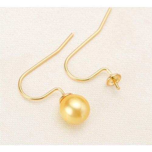 925 Silver Pearl Beads Stud Earrings Setting Base Diy Jewelry Making Findings&Components