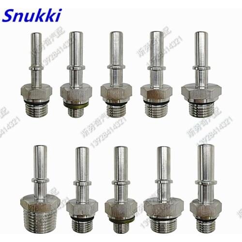 6.30 7.89 9.49 9.89mm 304 stainless steel male connector Fuel line quick connector metal fittings metal male connector two piece