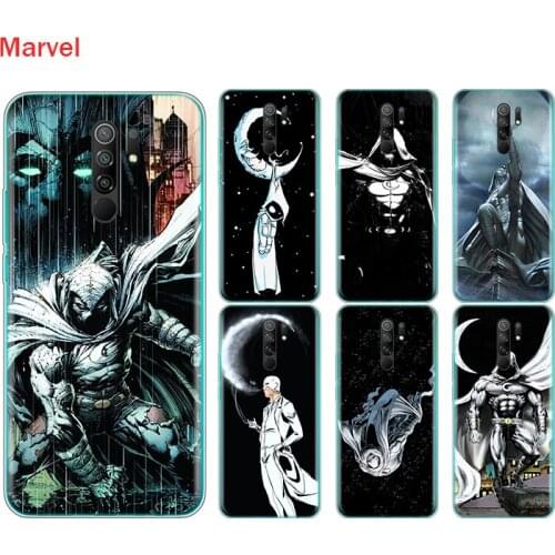 Silicone Cover Marvel Moon Knight For Xiaomi Redmi Note 10 10S 9 9S Pro Max 9T 8T 8 7 6 5 Pro 5A Phone Case
