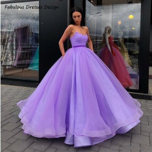 Lilac Strapless Quinceanera Dresses Long Backless 2021 Sweet 16 Dress Pageant For Women Puffy Ball Gown Cheap Customize платье
