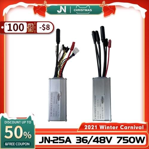 Ebike JN 25A Standard Squarewave Controller SM Julet Waterproof Plug 9 Mosfets For 500W750W DC MOTO Elecrtic Bicycle Conversion