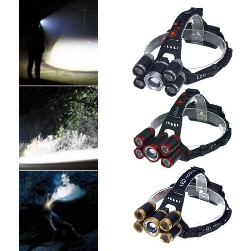 LED Zoomable Headlight Head Torch Flashing Lamp For Camping Hiking