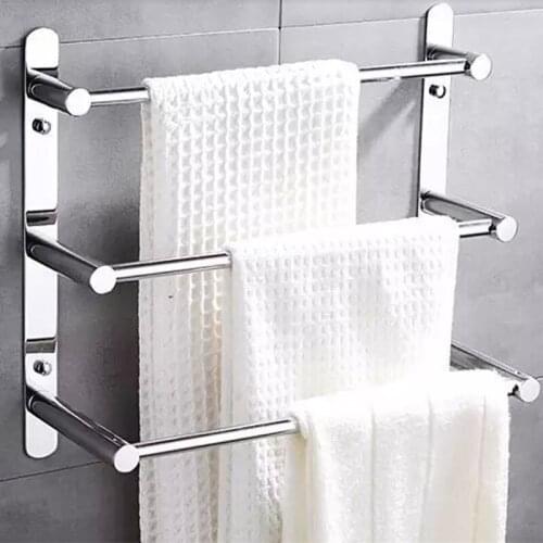 Custom 50-40cm Towel Rack 304 Stainless Steel Towel Ladder Modern Towel Bars Bathroom Towel Rack 3 layers wall mount