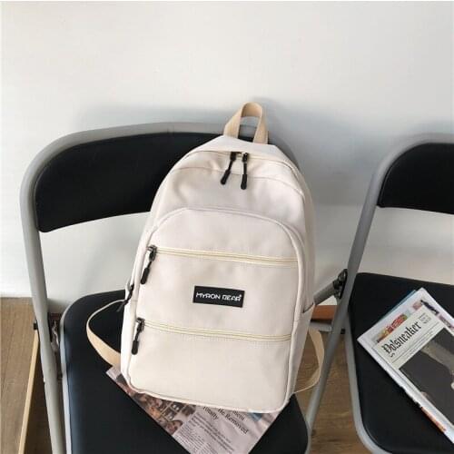 Female Pack High Quality Nylon Backpack Fashion Bagpack Shoulder Back Bag Simple Backpacks for Girls Portable Bookbag