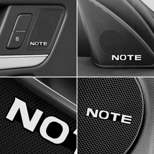 10pcs 3D aluminum speaker stereo speaker badge emblem Sticker for Nissan NOTE E11 E12 Accessories