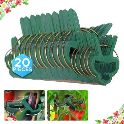 20 Pcs Reusable Grafting Clips Plastic Plant Support Greenhouse Vegetables Tomato Clamps Stem Vine Fastener Garden Fixed Clip