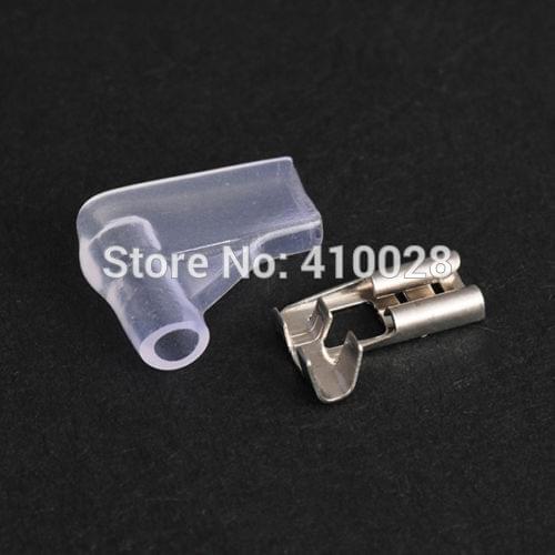 200 set 6.3mm Crimp Terminal Spade Connector flag typpe +case+cover