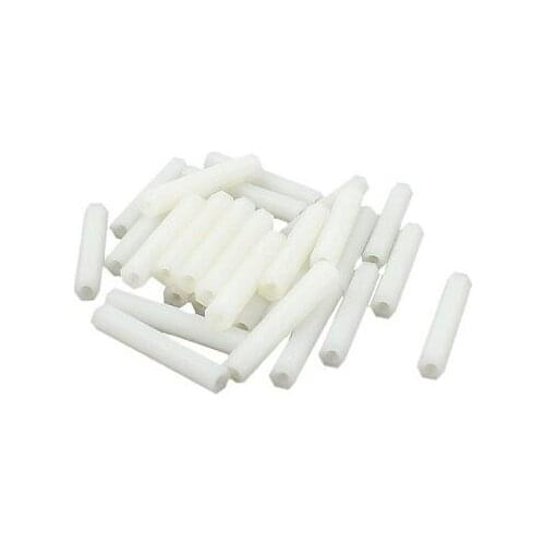30 Pack 35mm M3 Female Thread White Nylon Hexagonal PCB Spacer Standoff Pillar
