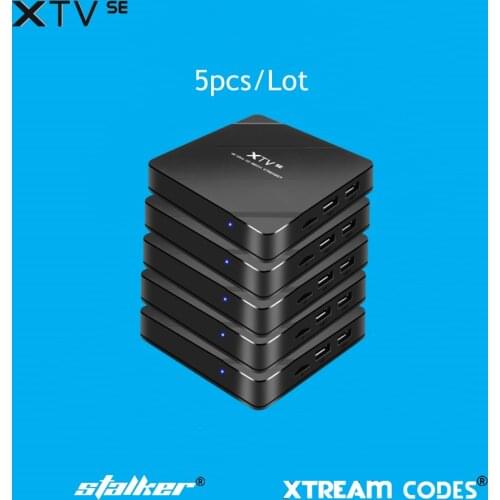 5Pcs Lot XTREAM CODES Media Streamer STALKER TV BOX MEELO PLUS XTV SE AMLOGIC S905W RAM 2GB ROM 16GB