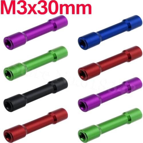 8-pack Metal Aluminum Alloy M3x30mm Standoffs Spacer For RC Multicopter FPV Racer Parts