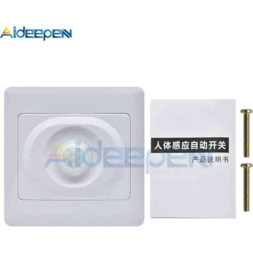 AC 110V 220V LED PIR Motion Sensor Switch IR Infrared Human Induction Detect Sensor Indoor Outdoor On Off Switch Light Switch