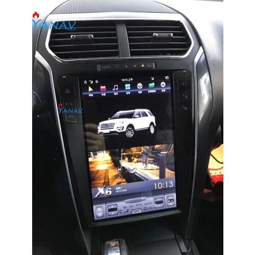 12.1 inch Tesla style Car Multimedia player Android For-Ford-Explorer 2013-2016 car gps radio audio stereo Vertical screen navig