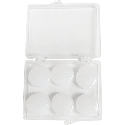 6Pcs Professional Waterproof Soft Silicone Safety Swimming Ear Plug Travel Sleep Safety Hearing Protection Noise Reducer & Case