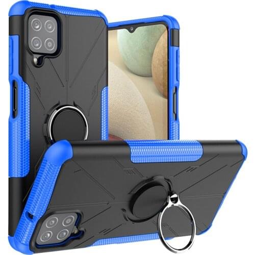 For Samsung Galaxy A12 5G Case Cover Magnetic Car Ring Holder Heavy Duty Armor Shockproof Bumper Phone Case For Samsung A12 5G