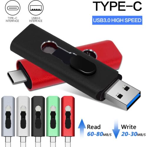 USB Type C Flash Drive Pendrive 3.0 Otg Pen Drive Usb Stick for Android Type-c Usb Key 64gb 128gb 256gb 512gb Usb Memory Gifts