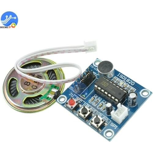 ISD1820 Voice Recording Module Voice Sound Audio Telediphone Board with Mic Loudspeaker