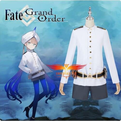 Anime FGO Fate/Grand Order Rider Nemo Cosplay Costume Adult Men Uniform Asian S-XXL Outfit White Coat Shorts Hat Belt Halloween