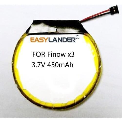 3.7V 450mAh Rechargeable li Polymer Round battery For Smart watch Finow x3 NO.1 D5+ Finow x5 replace lem5 lem 5