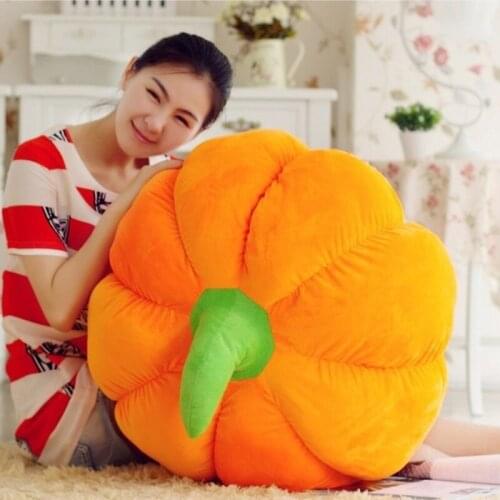 Cute Fuzzy Pumpkin Stuffed Toys Plush Toys Halloween Pumpkin Pillow Girls Birthday Gifts Wholesale