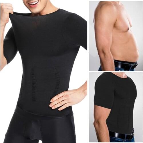 Mens Body Shaper Abdomen Reducer Compression Shirts Gynecomastia Chest Tummy Slim Shapewear Belly Shapers Corrective Corset Tops