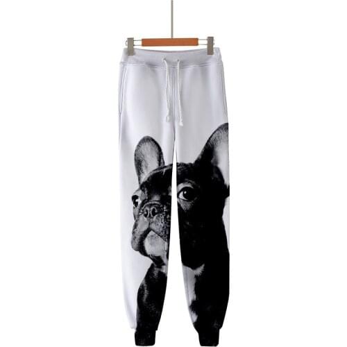 2021 Unisex French Buldog Sweat Pants 3D Joggers Pants Trousers Men/Women Clothing Hip Hop Pantalon Homme Sweatpants Streetwear