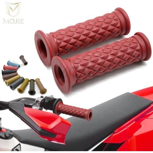 22mm 7/8" Silicone Soft Handle Bar Hand Grips for Pit Dirt Bike Motorcycle Black Handle Bar Hand Grips Handlebar Hand Grips