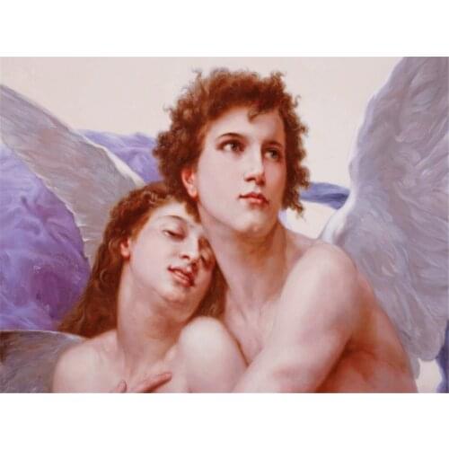 Angel Kids DIY Embroidery Cross Stitch 11CT Kits Craft Needlework Set Printed Canvas Cotton Thread Home Decoration Hot Design