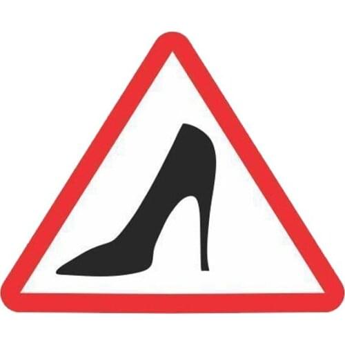 15CM*12.2CM Caution Lady Driver Funny Women Girl Windows Car Sticker Decal PVC 12-0372