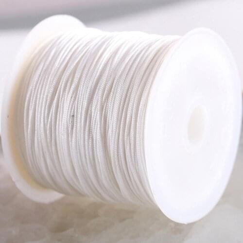 2Rolls 0.5MM Nylon String Thread For Diying Neckalce Bracelet Tassels Beading White Cord 50M/Roll