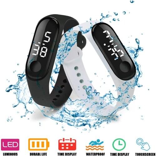New waterproof mens and womens watches, LED sports digital watches, full touch screen smart watches, heart rate monitors