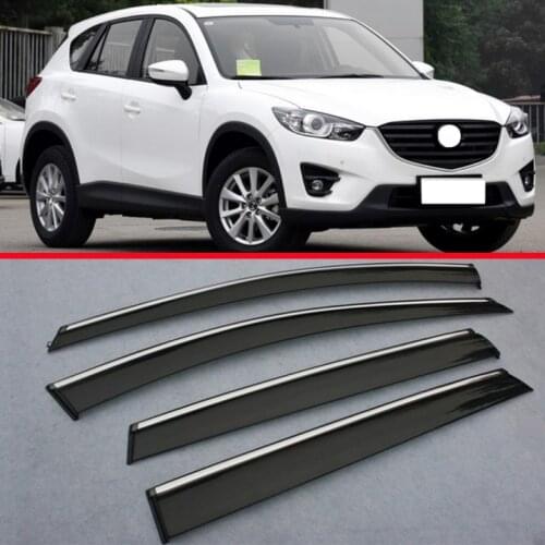 Plastic Exterior Visor Vent Shades Window Sun Rain Guard Deflector For Mazda CX-5 CX5 2015 2016
