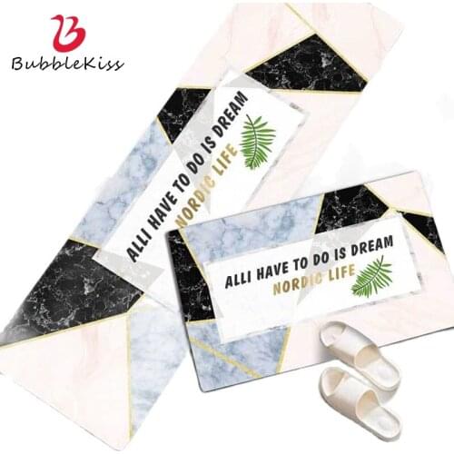 Bubble Kiss Kitchen Mat Home Geometry Rugs For Kitchen Floor Door Mats Gold Line Decor Rug Nordic Style Water Absorption Carpet
