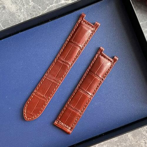 WSPA0013 Crocodile Skin Watch Band Women Custom PASHA DE Watchbands 18MM 20MM 21MM Genuine Alligator Strap Handmade Leather Belt