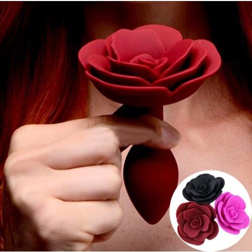 Silicone Rose Flower Anal Plug,Anal Training Masturbator,Anus Expansion Buttplug,Prostate Massager,Anal Dildo Sex Toy For Couple
