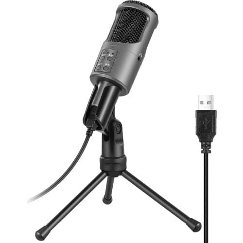 USB Real-Time Monitoring Condenser Microphone Live Broadcast Equipment Game K Song Desktop Computer Conference