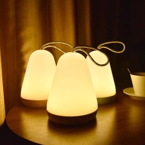 USB Rechargeable Portable LED Lamp Bedroom Bedside Lamp Desk Table Lamp Outdoor Emergency Lantern Creative Night Light