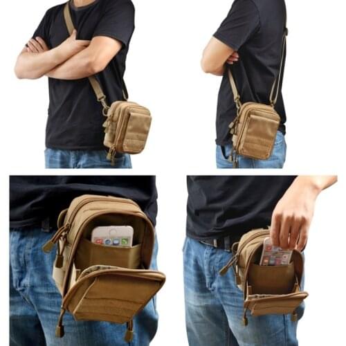 CQC Military Tactical Shoulder Bag Molle Waist Pouch EDC Sundries Pack Outdoor Sports Running Camping Hiking Hunting Bags