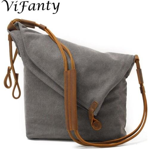 Wax Canvas Crossbody Bag,Messenger Bag Casual Canvas Bag Shouder Bag Unisex