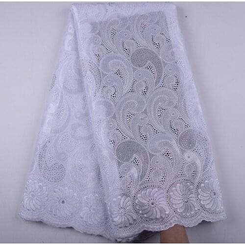High Quality Stones Swiss Voile Laces in Switzerland African Swiss Voile Lace Wedding Women Wedding Dress A1425