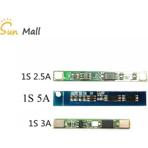 1PC 1S 2.5A 3A 5A Lithium Battery Protection Board bms for polymer 18650 pad can be spot welding