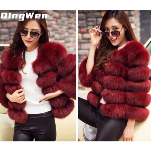 Women Pink Winter Fashion S-4XL Mink Coats Top FAUX Elegant Thick Warm Stitching Casual All-Match Outerwear Woman Fur Coats