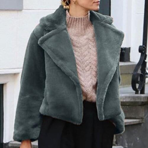 Ladies Fashion Solid Color Coat Winter Long Round Neck Furs Vest Jacket Fashion Silm Outwear Fur Vest Coat Femme Jackets Coat