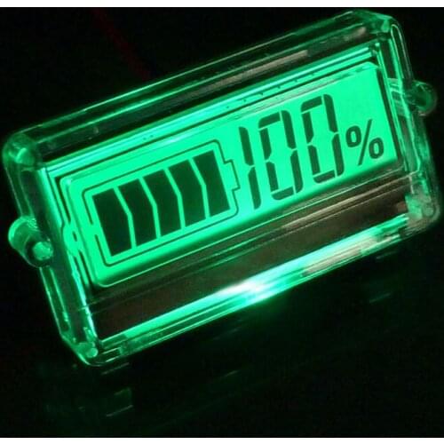 LCD Lithium Battery / Lead-acid Battery Indicator Display Panel Green Light Residual Capacity Display Module