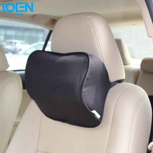 1PCS Black Bamboo Charcoal Memory Cotton Car Neck Pillow Soft Comfortable Headrest Pillow Universal Car Driver Neck Rest Support