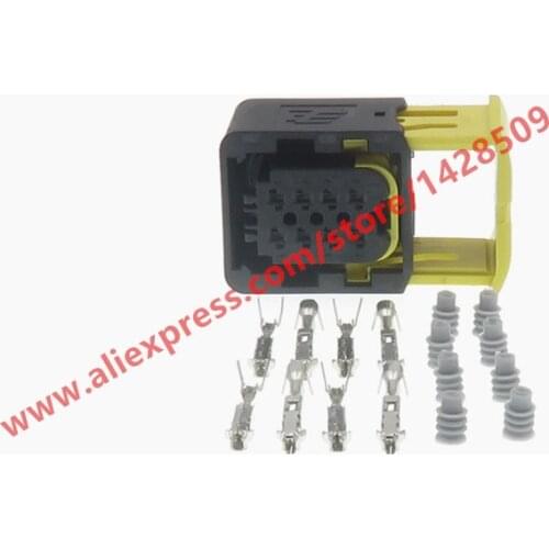 10 Sets 8 Pin Electric Female Plug Auto Waterproof Plug Cable Connector For VW 1-1418479-1