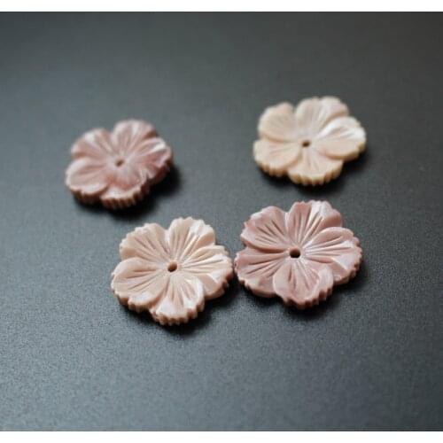 10pcs/Lot #8126 Carved 19.5mm Bauhinia Flowers Space parts Double Brown Color Artificial Coral Findings for Jewelry making