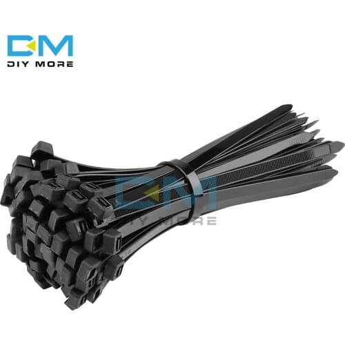 100 Pcs Nylon Cable Self-locking Plastic Wire Zip Ties Set 4*200 5*200 8*200 Loop Wire Wrap Zip Ties for Industrial Supply